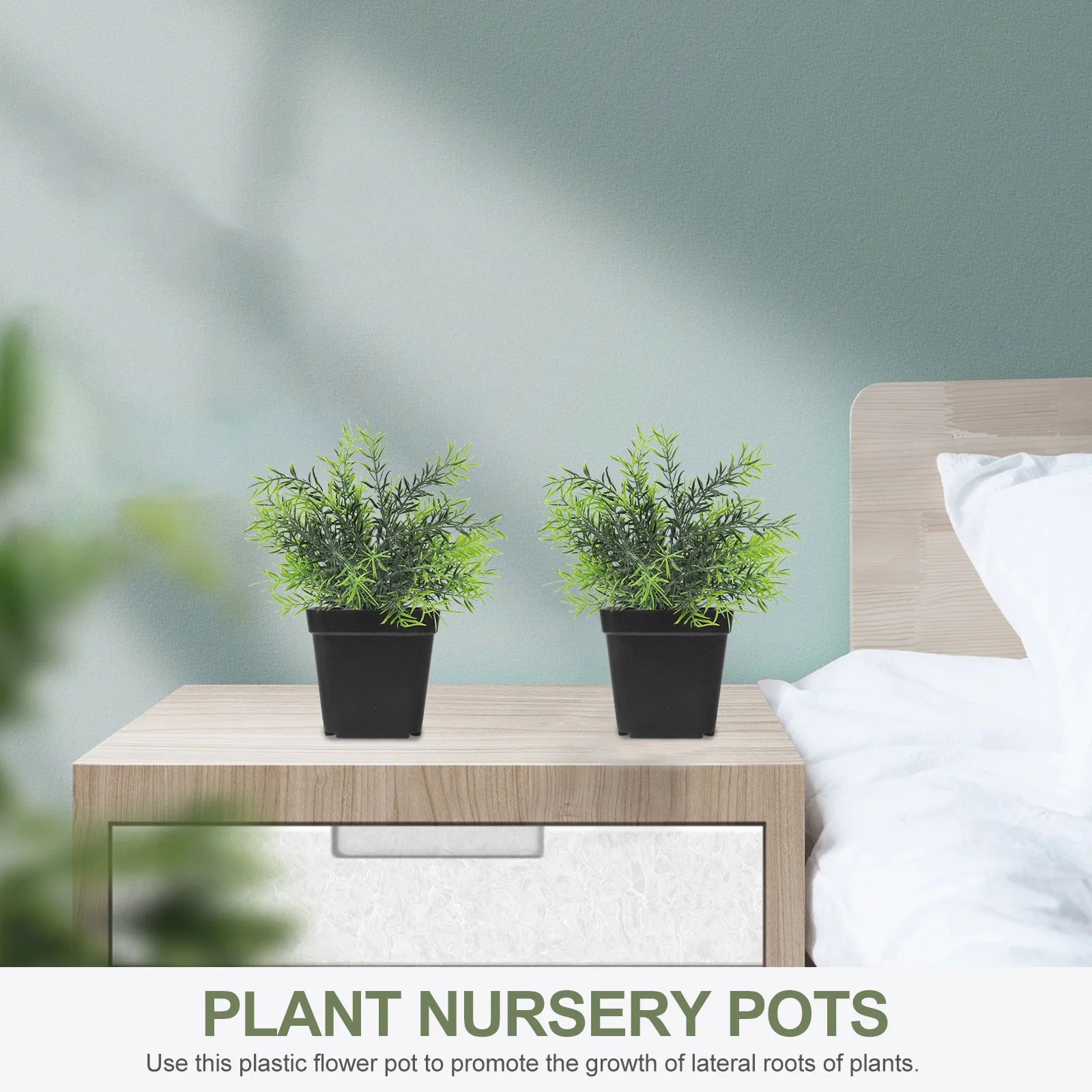 100 pçs plástico pequeno quadrado vasos suculentos preto mini vaso de flores com drenagem para cacto bonsai plantio ao ar livre indoor