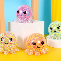 Incandescente luce calamari Vent Ball Squeeze Toys Bubble Octopus Ball giocattolo regalo antistress