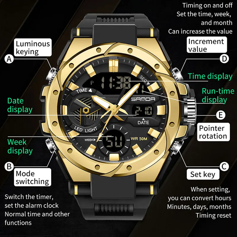 Men Tactical Military Watches G-Style Clock For Man Sport Watch Mens Top Brand Luxury Analog Shock Wristwatch Relogios Masculino