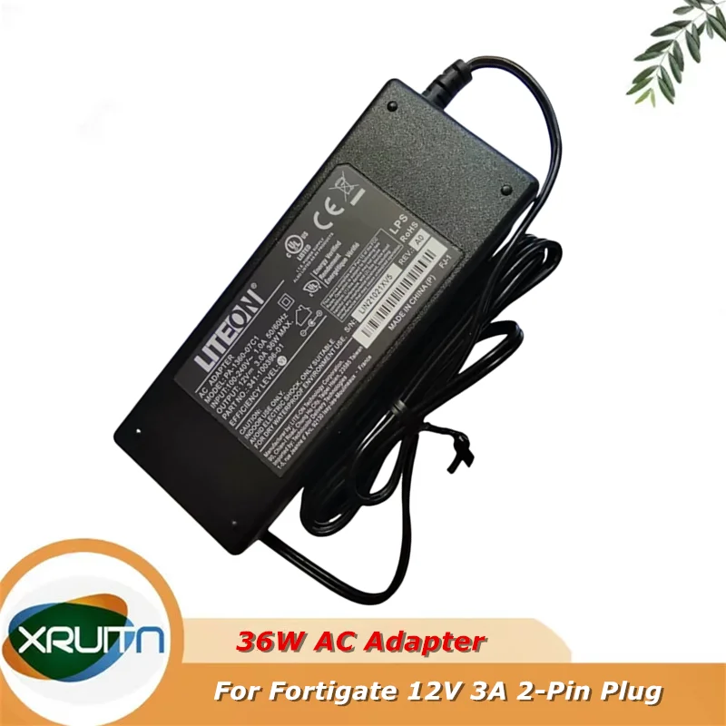 

2PIN 12V 3A 36W Switching Power Adapter for FORTIGATE F FORTINET 60D FG-60D 30E-3G4G 30E AD036RAB-FTN3 FSP036-RBBN2 FSP036-RAB