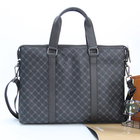 Vintage Plaid Handbag Men Shoulder Crossbody Bag Fashion Business Briefcase Men Totes 13 inch Laptop Bag Luxury Top-Handle Bags