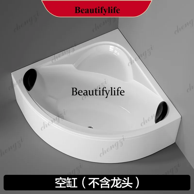 B178 Japanese surfing massage intelligent thermostatic bathtub household adult acrylic corner fan small apartment bathtub
