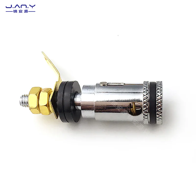 Rhodium-plated copper press type 4mm banana binding post solderless spring self-locking socket speaker amplifier horn terminal