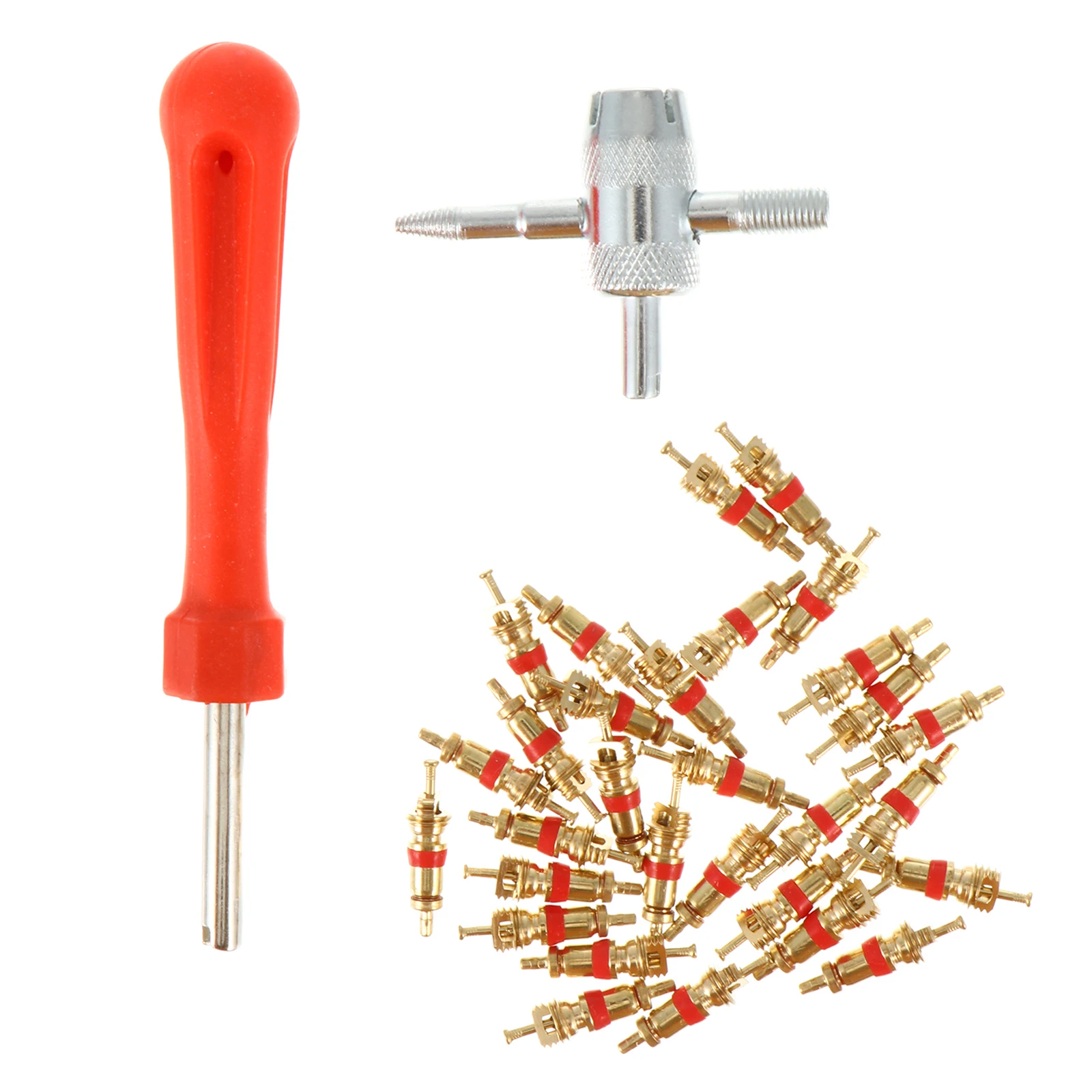 

Valve Core Wrench Single Head Remove Tool 30 Cores Set Stainless Steel Alloy Tire Repair Car Motorcycle Bike Accessories