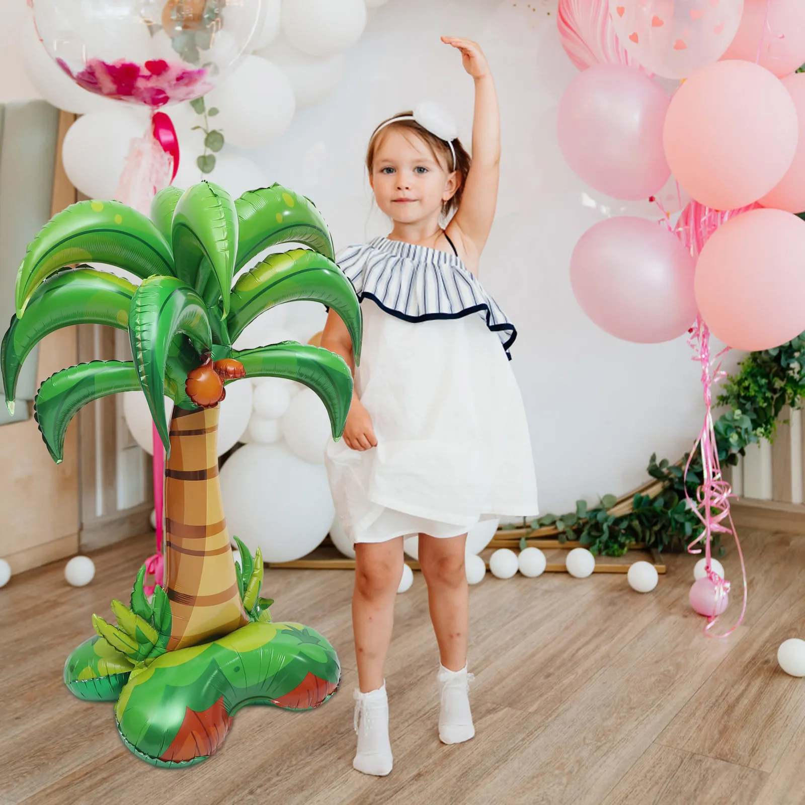 Globos de Fiesta Tropicales, Decoraciones de Coco Luau, Globo Gigante de Palmera, Globo Inflable de Dibujos Animados