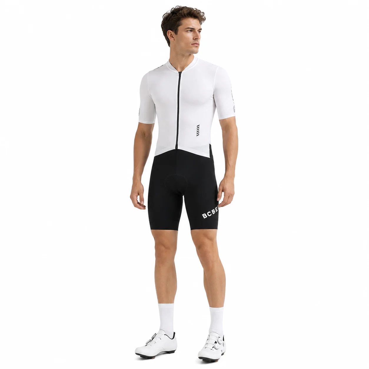 BCBE-ING Men's Cycling Jersey Set Short Sleeve Road Bike Racing Suit UV Protection Quick Dry Anti-Slip Padded Cycling Outfit