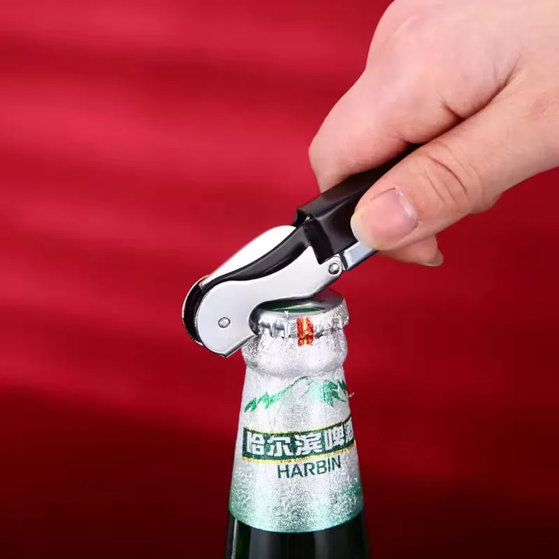 Hot Selling Bar Tools Wine Bottle Opener Easily Use Custom Wooden Handle Corkscrew Wine Bottle Opener