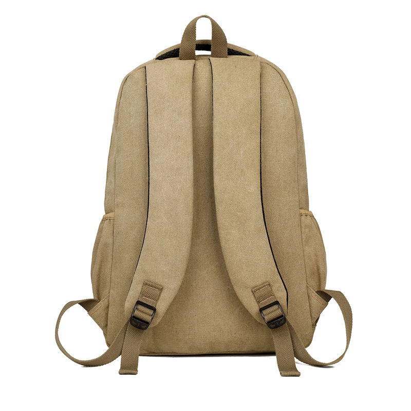 Men Canvas Backpack Male Laptop College Student School Bags for Teenager Vintage Mochila Casual Rucksack Travel Daypack