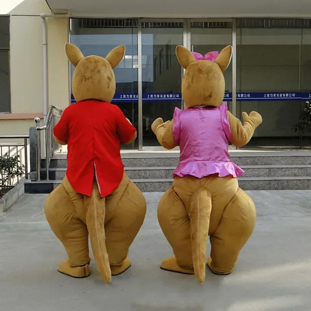Christmas Adult Lovely Kangaroo Mascot Costume Custom Made Mascot Fancy Dress Costumes Animal Mascotte Costume Party Costumes