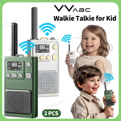 VVABC 2 uds chico Mini Walkie Talkie juguete antena plegable 5km de largo alcance intercomunicador infantil portátil chico Radio bidireccional para viaje de Camping