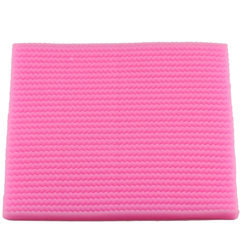 Sweater Fabric Knitting Texture Biscuits Embossed Pad Decorating Lace Mat Tool Silicone Molds Fondant Cake Decorating