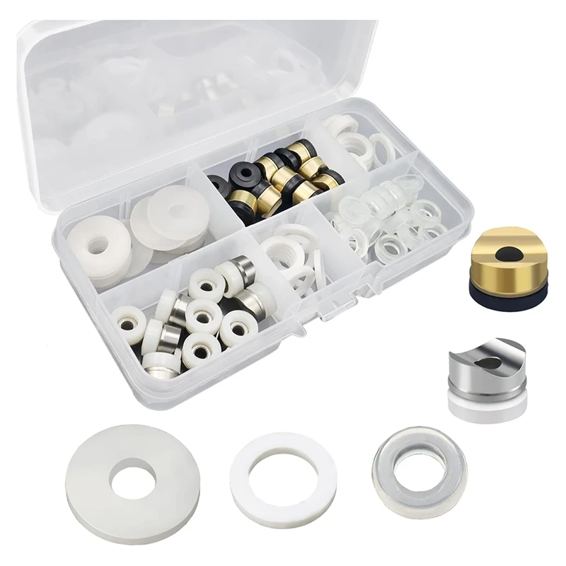 50 pz Airless Vernice Sprayergaskets Guarnizioni Punta di Tenuta Distanziatori Piatti In Nylon Guarnizioni In Silicone Per Sprayertip E Asta di Prolunga