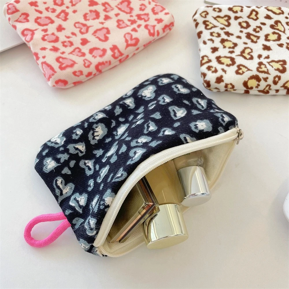 Neue Gedruckt Mini Make-Up Lippenstift Lagerung Beutel Geldbörse Karte Tasche Nette Frauen Kosmetische Organizer Tasche Tragbare Kleine Lagerung Tasche