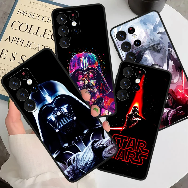 

S-tar W-ars Darth Vader Yodas BB8 For Samsung S24 S23 S22 S21 S20 FE S10e S10 S9 Ultra Plus Plus Soft Silicone Black Phone Case