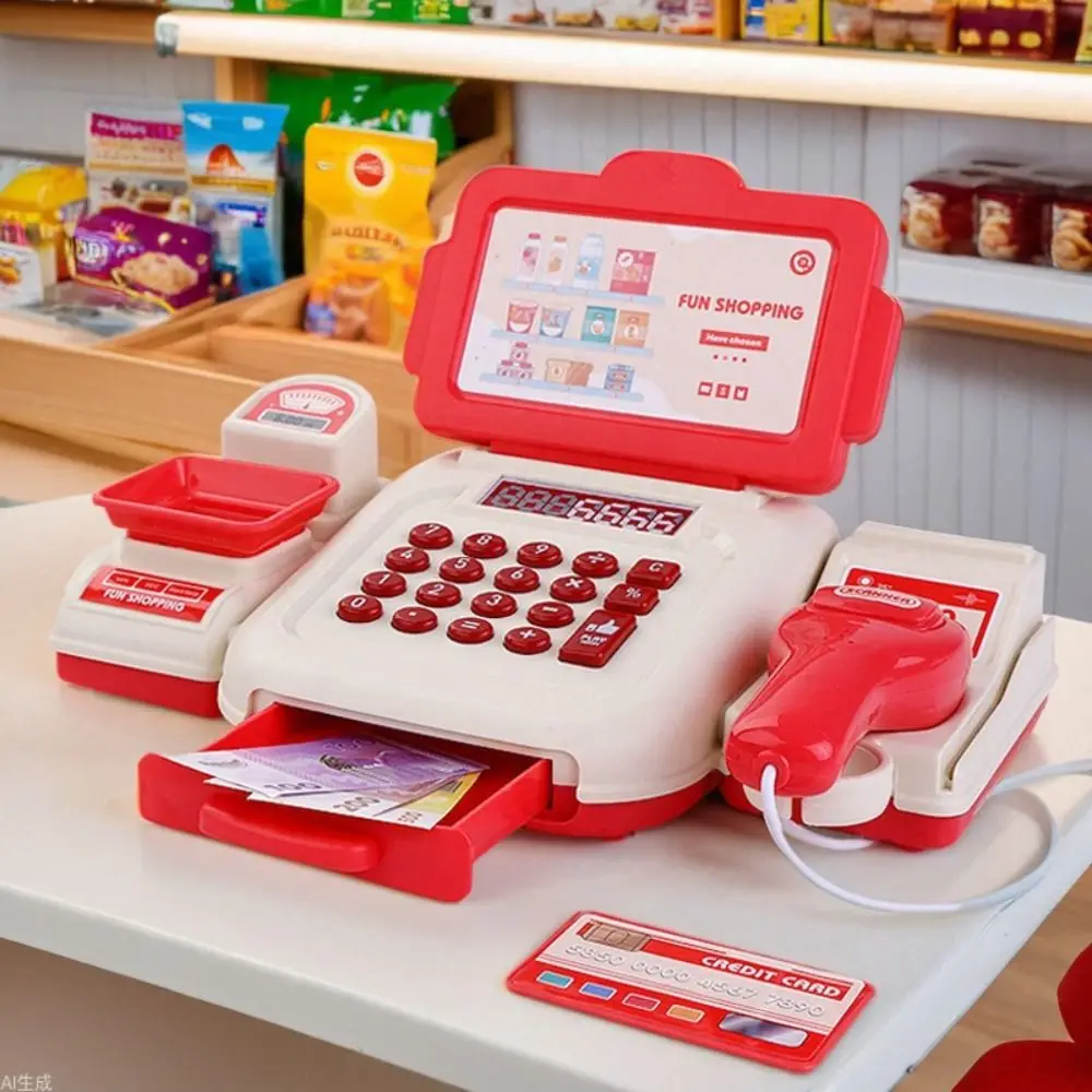

Puzzle Simulation Supermarket Cash Register Multi-Function Checkout Model Role Play Toys Fun Gift Children's Toys Birthday Gift