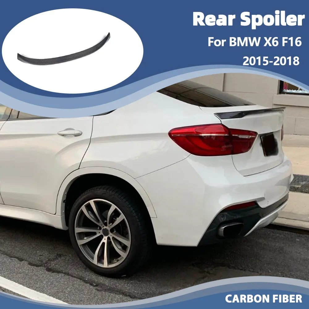 

Задний спойлер для BMW X6 F16 2015-2018, спойлер на крышку багажника, карбон/FRP