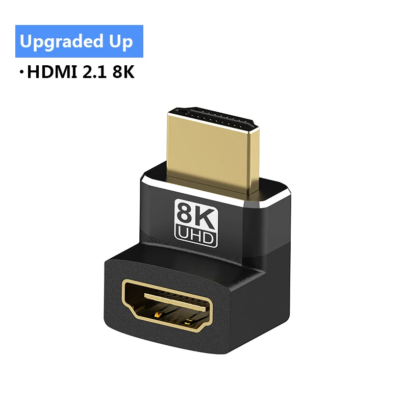 HDTV 노트북 PS4/3 TV 박스용 HDMI 호환 어댑터, 미니 및 마이크로 HDMI to HDMI, 8K, 60Hz, 4K, 120Hz, 144Hz, 수-암 변환기