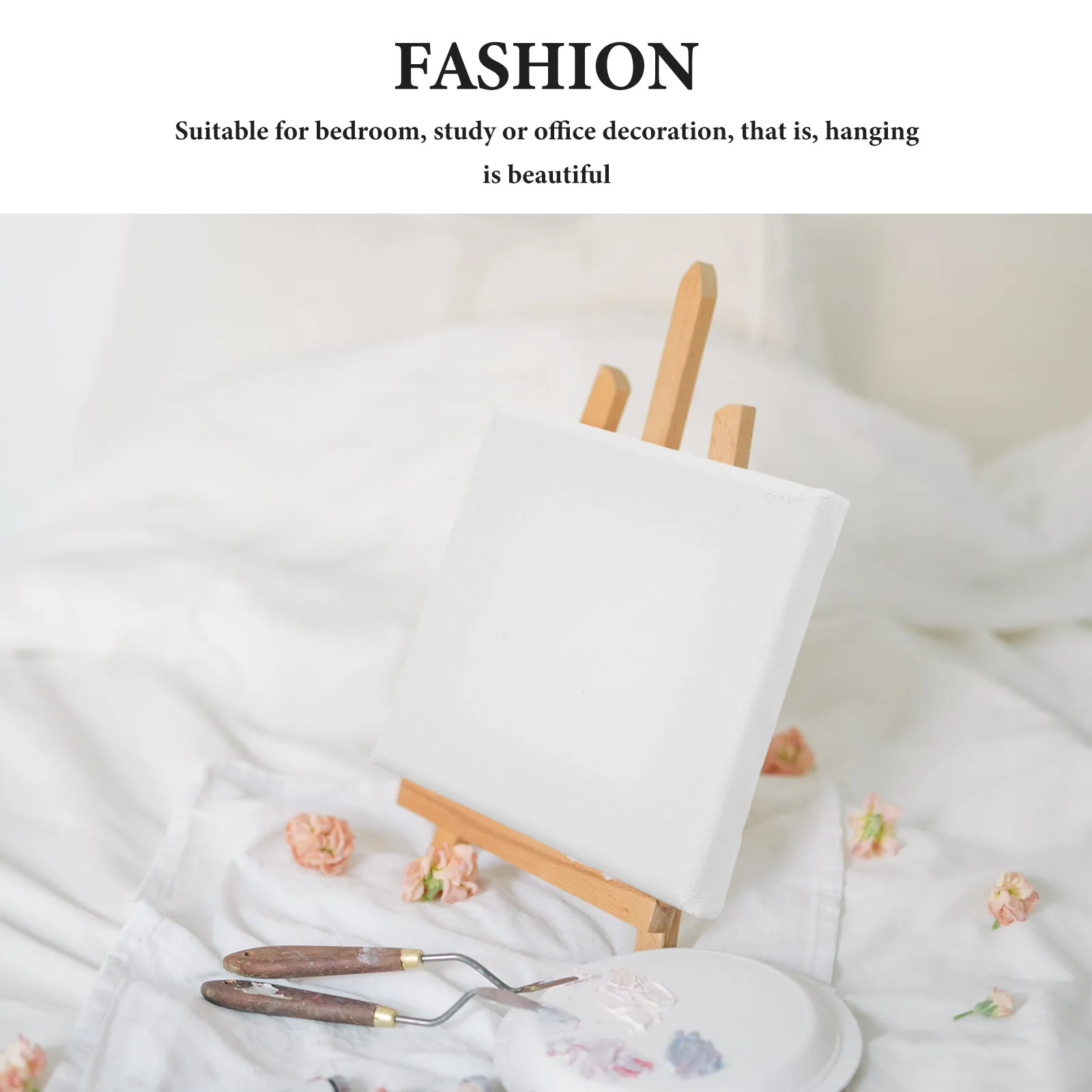 15Pcs 10x10cm Mini Canvas Panels for Painting Cotton Fabric Smooth Surface Small Art DIY Craft Home Office Studio Wall Decor