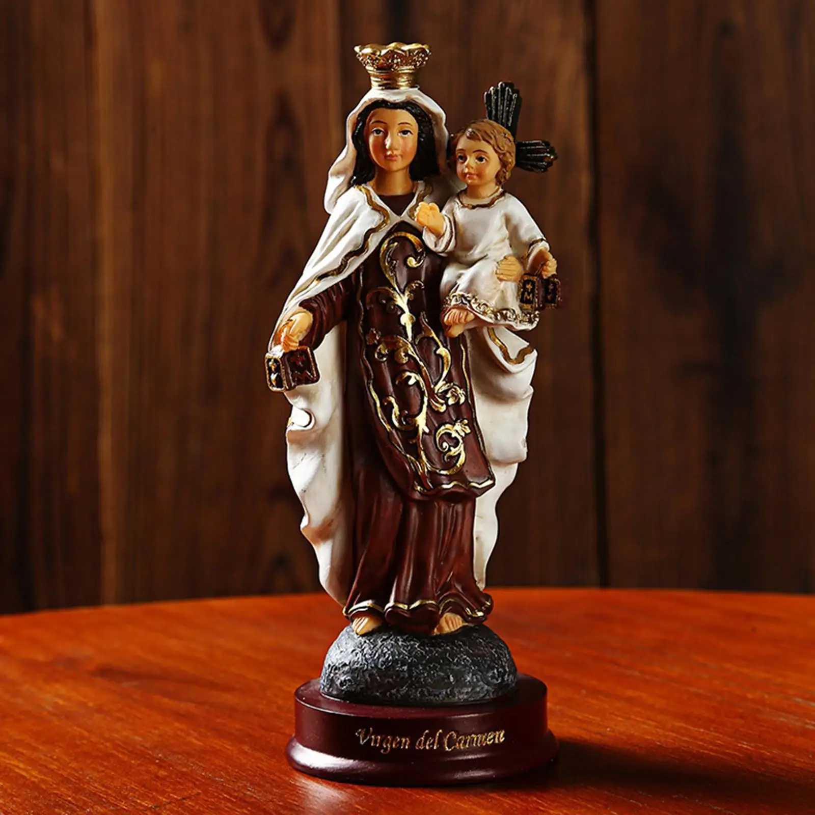 Figura Religiosa de Resina, Estatua y Escultura de la Virgen María, Estatua de la Virgen Bendita, Piezas de Arte de Nuestra Señora de Lourdes para Decoración