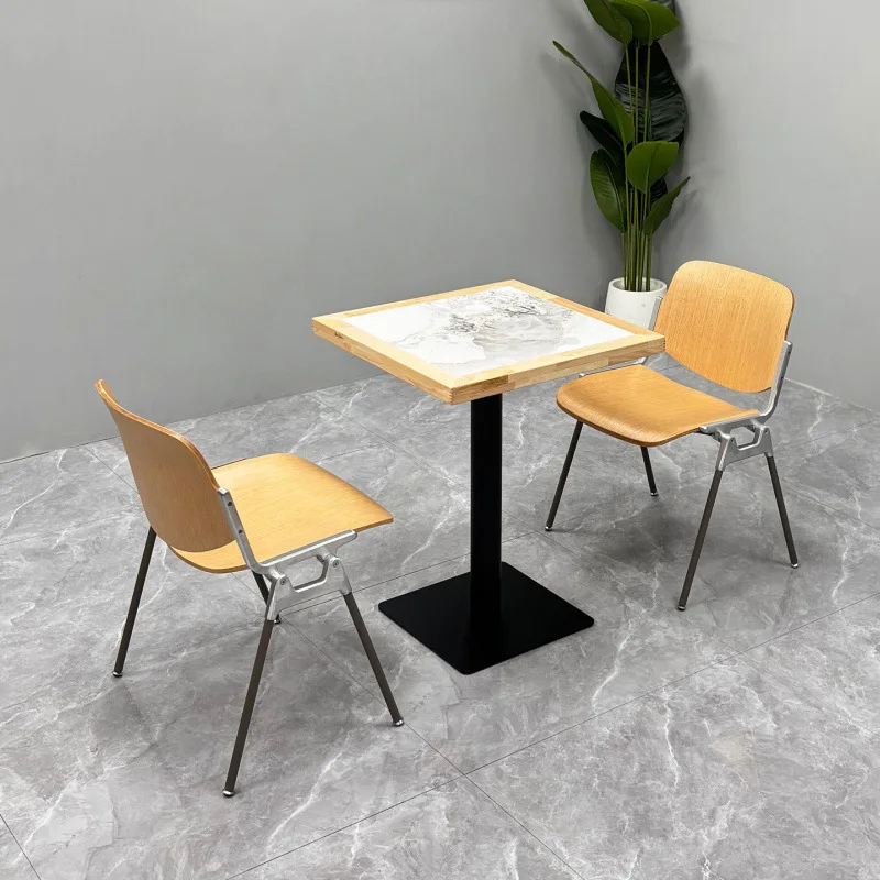 

Solid Wood Round Dining Table for Cafe & Milk Tea Shop – Rustic Ancient-Style Small to Medium Commercial Counter Table