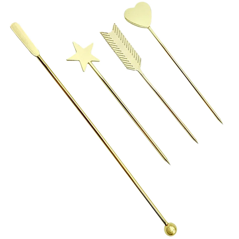 4Pcs Nail Art Stirring Rods Durable Easy Clean Mix Gel Polish Rhinestone Picker Manicure Accessories Nail Art Dotting Tool