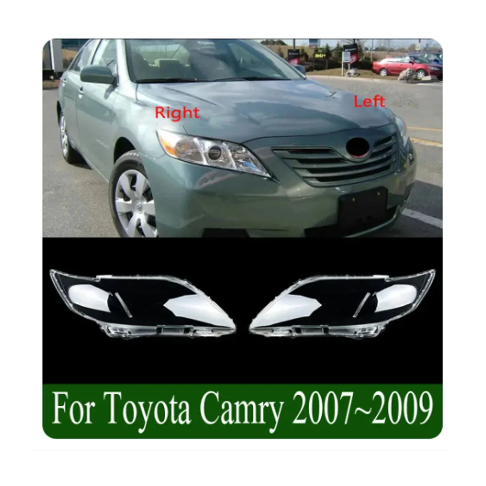 

For Toyota Camry 2007~2009 Transparent Headlight Cover Lens Headlamp Shell Replace Original Lampshade Plexiglass