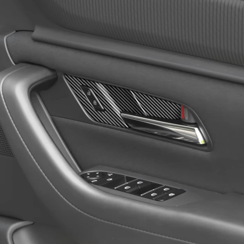 LHD RHD For mazda CX-80 CX80 2024 2025 interior Accessories ABS carbonfiber door handle bowl window rise switch galss lift panle