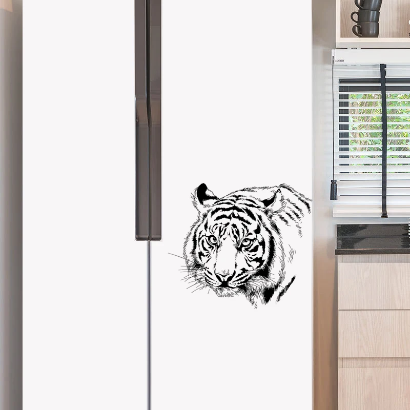 Three Ratels C550 Cool Tiger Wall Stickers Home Decoration Living Room Transparent Background Car Hood Sticker Laptop Decal