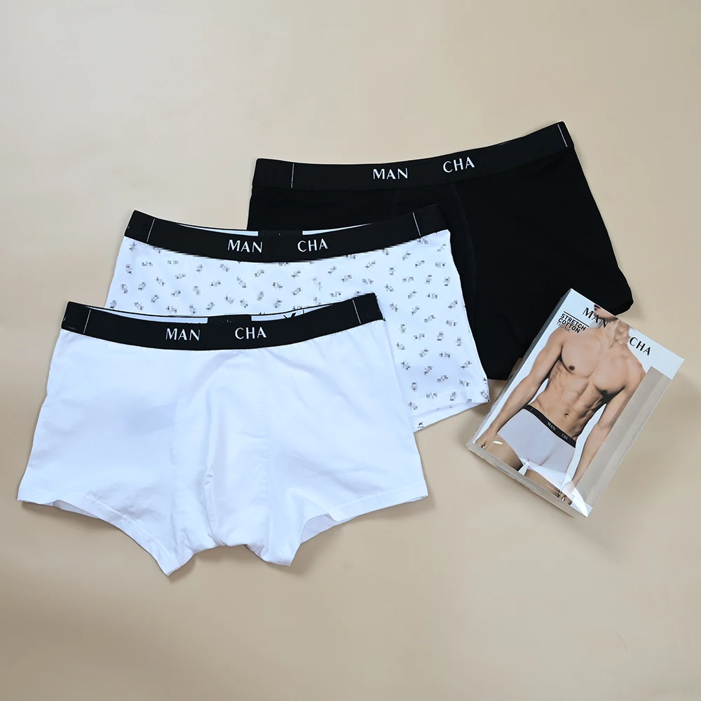

Удобные эластичные хлопковые трусы-боксеры для мужчин, новая модель футболки Pa с низкой талией, спортивное антибактериальное нижнее белье с плоским углом