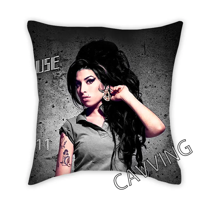 Amy Winehouse 3D Printed  Polyester Decorative Pillowcases Throw Pillow Cover Square Zipper Cases Fans Gifts Home Decor H02