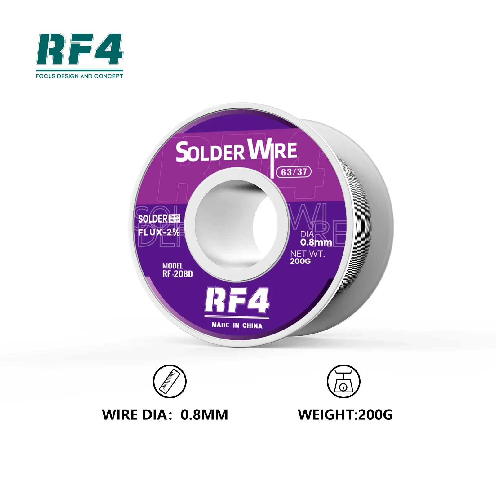 RF4 200G عالية النقاء لحام سلك 63/37 القصدير إصلاح الإلكترونية لحام 0.4/0.6/0.8/1 مللي متر صندوق تخزين الصنوبري الأساسية لتقوم بها بنفسك أدوات إصلاح #5