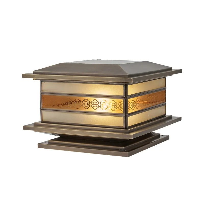 

dual-purpose outdoor stigma lamp waterproof power connection door post lamp all copper garden villa garden lamp
