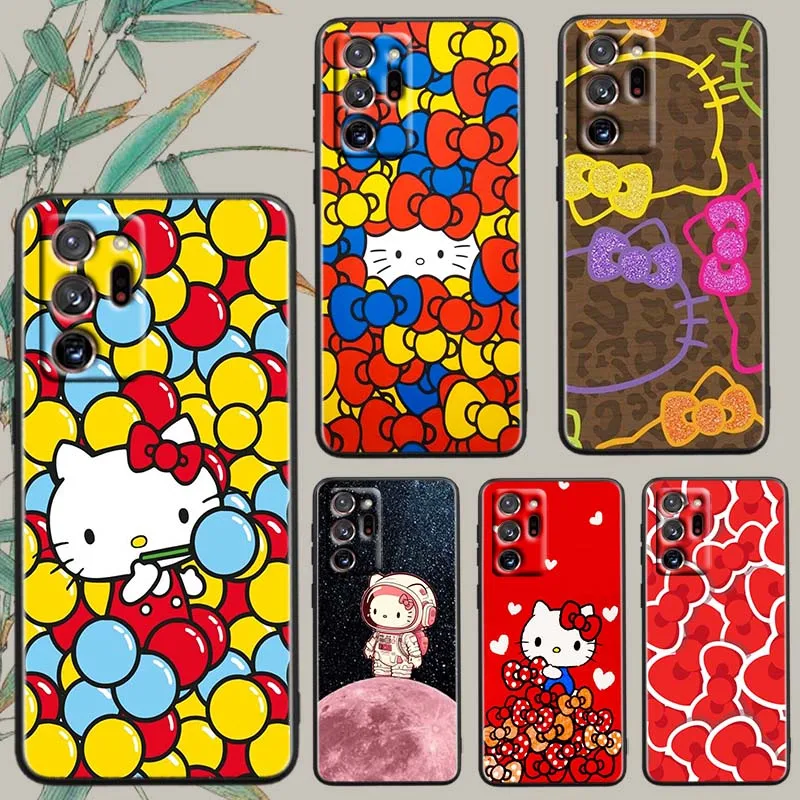

Sanrio sweet Hello Kitty Cute For Samsung A42 A41 A35 A34 A33 A32 A25 A24 A23 A21s A04 A03 Note 20 Ultra 5G Black Phone Case