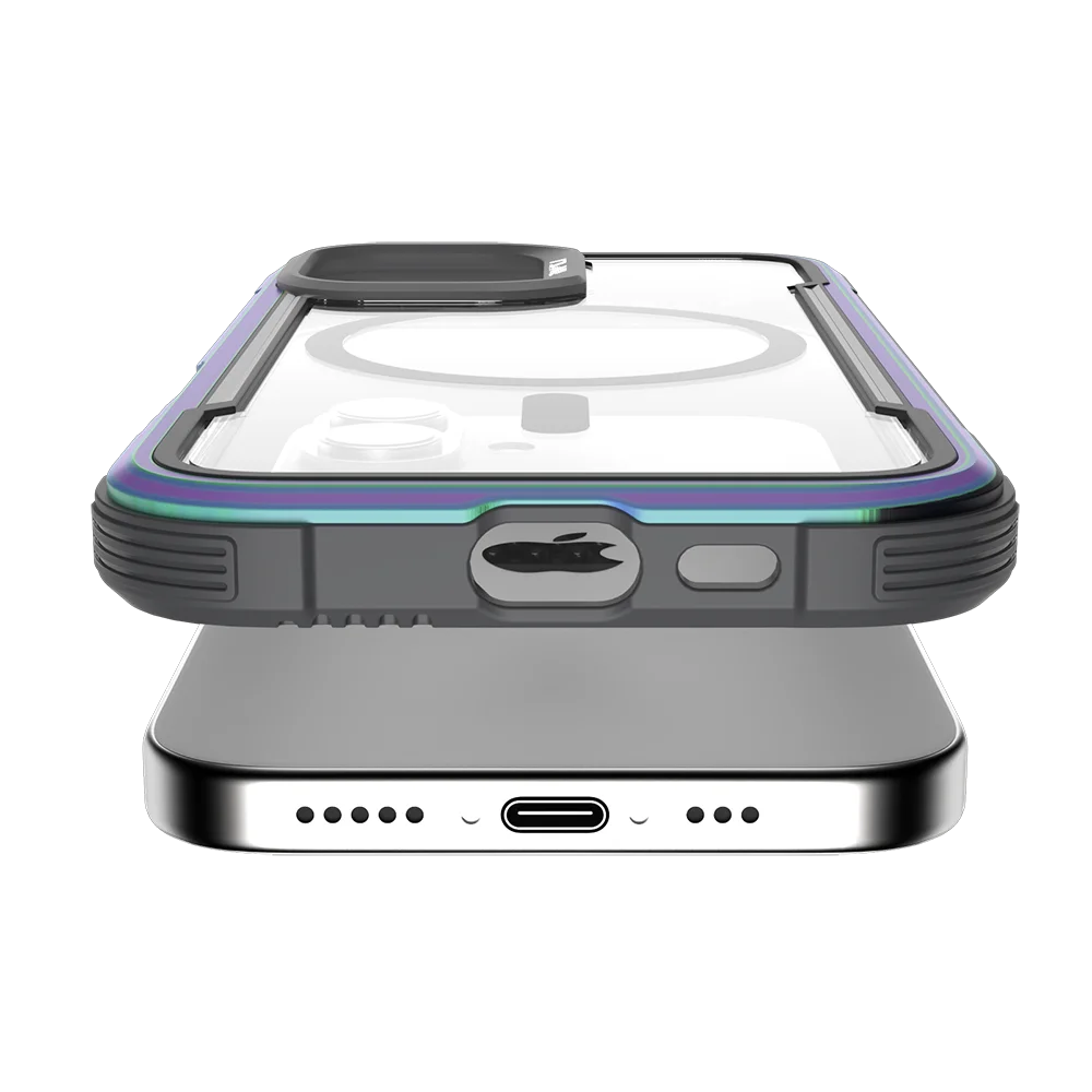 حافظة هاتف مغناطيسية من RAPTIC Shield لهاتف iPhone 16 Pro Max 16Plus إطار ألومنيوم متين تم اختبارها من الدرجة العسكرية 13FT