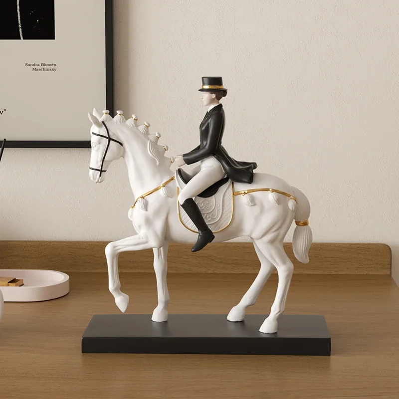 

Retro knight ornament high-end sense niche home living room wine cabinet desk