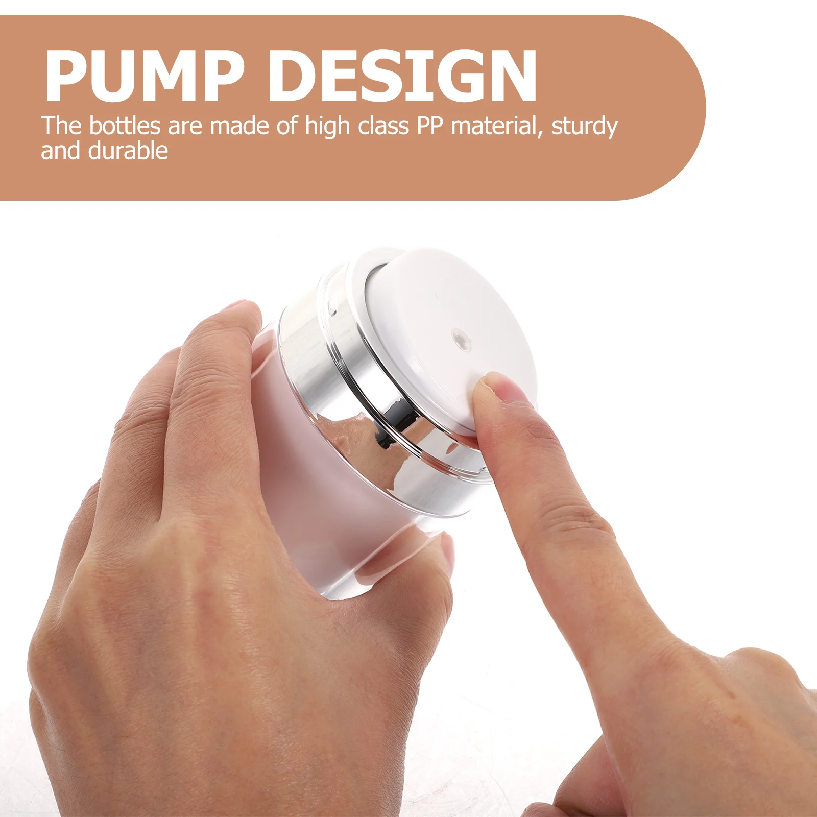 Botella de loción sin aire, paquete de 2, contenedores de crema recargables de 30ML, dispensador portátil, subbotella vacía para productos para el cuidado de la piel