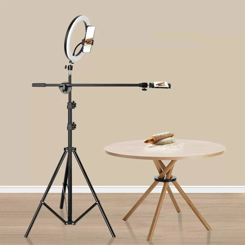 26CM Led Video Ring Light Photography Circle Fill Lighting Camera Photo Studio Phone Selfie Lamp With Tripod Stand Boom Arm