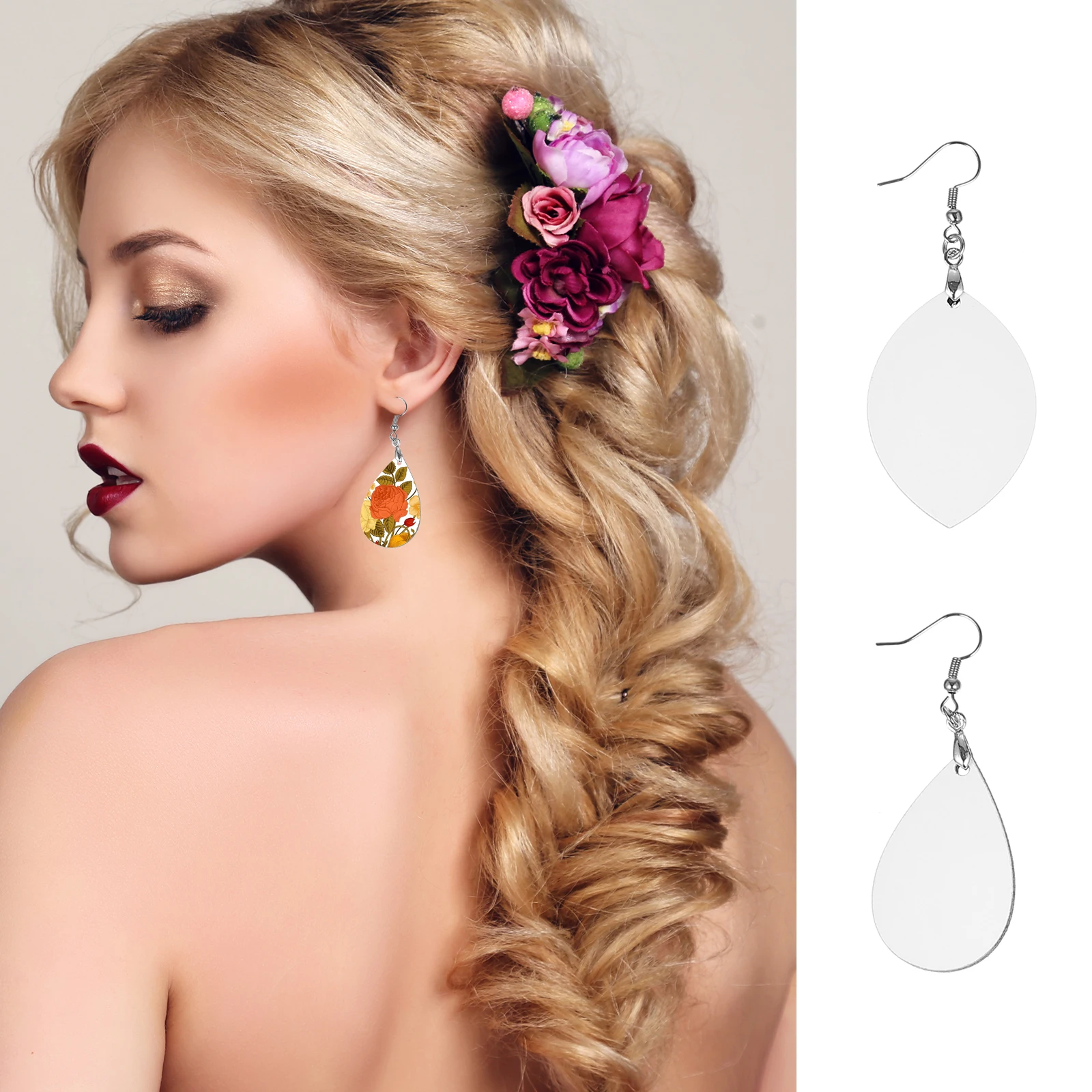 Sublimation Earring Blanks DIY Supplies Heat Transfer Jewelry Material Lightweight Accessories Kit Craft Projects