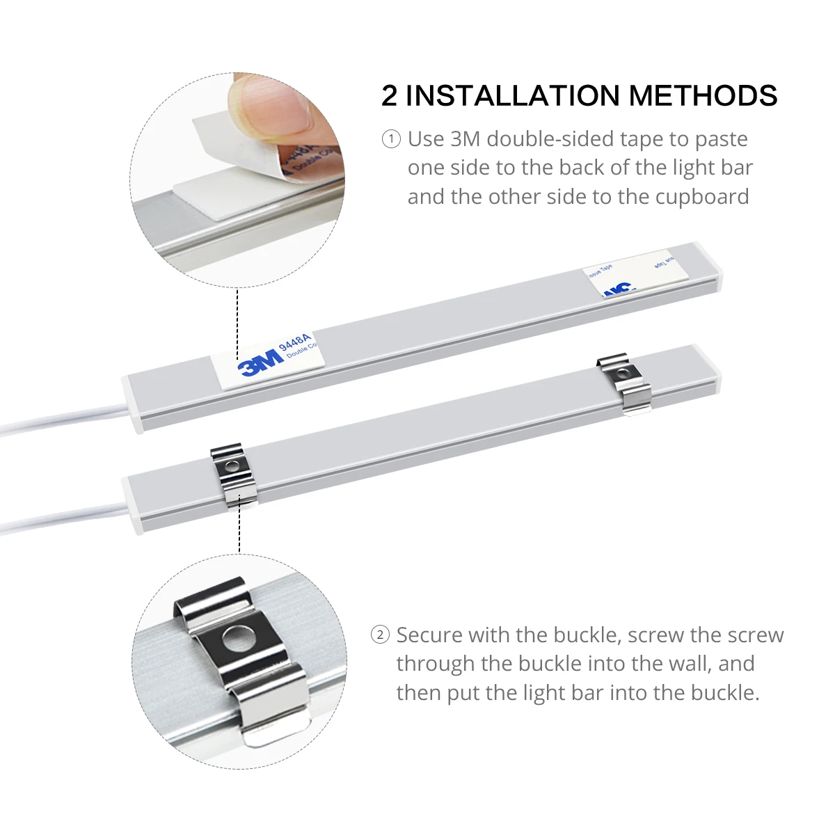 5V USB LED Bar Light With Hand Sweep Motion Sensor Switch Aluminium Body Easy Installation For Kitchen Bedroom Cabinet Lighting