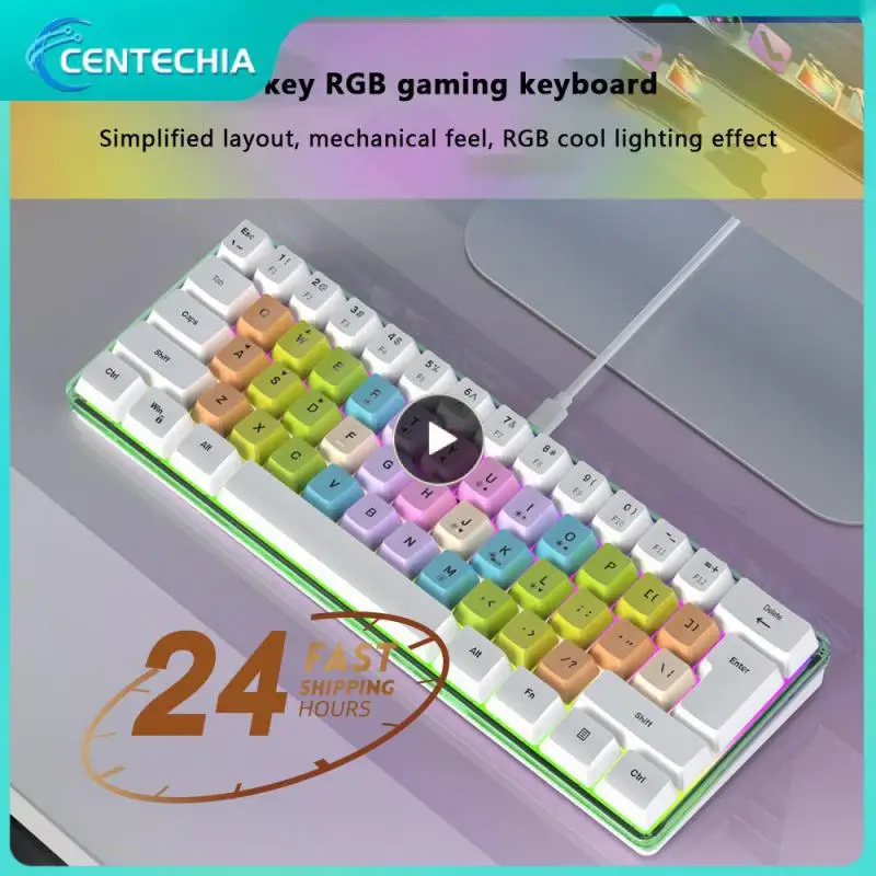 Gamakay K77 77 Keys Hot Swappable Mechanical Gaming Keyboard RGB Tyce-C Wired Gateron Switch NKRO Translucent Glass Base 32K ROM