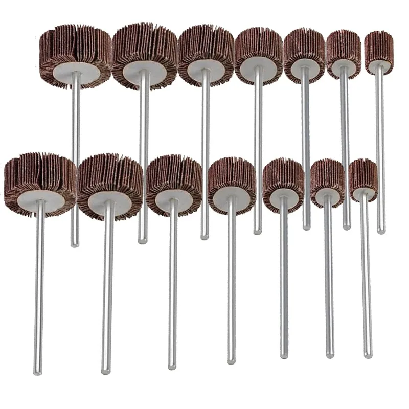 

14 Pcs 90mm Extra Long Flap Wheels Sander, Extended 1/4'' Shank Abrasive Flap Wheel for Drill, Grinder, Rotary Tools