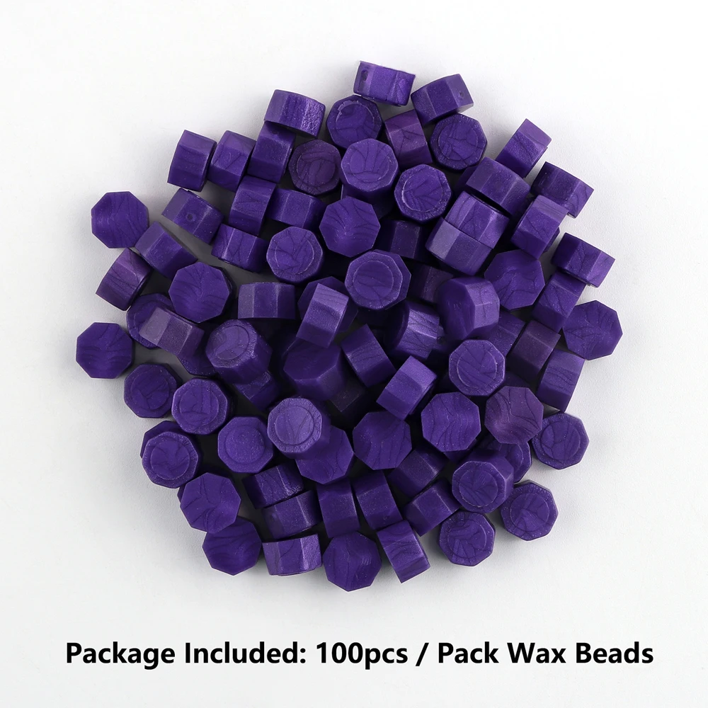 Best Wishes Wax Seal Stamp Set Purple Darkblue Sealing Wax Bead Kit for Wedding Wax Seal Scrapbooking Craft Card Making Supplies