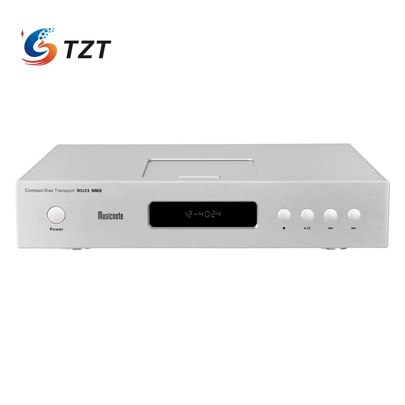 

TZT Musicnote MU23 MKII Compact Disc Player Hifi Turntable Portable CD Player (Silver/Black) with IIS Output