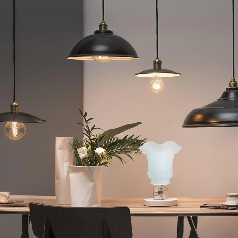 Paralume in vetro per lampadario a forma fiore, paralume in vetro resistente