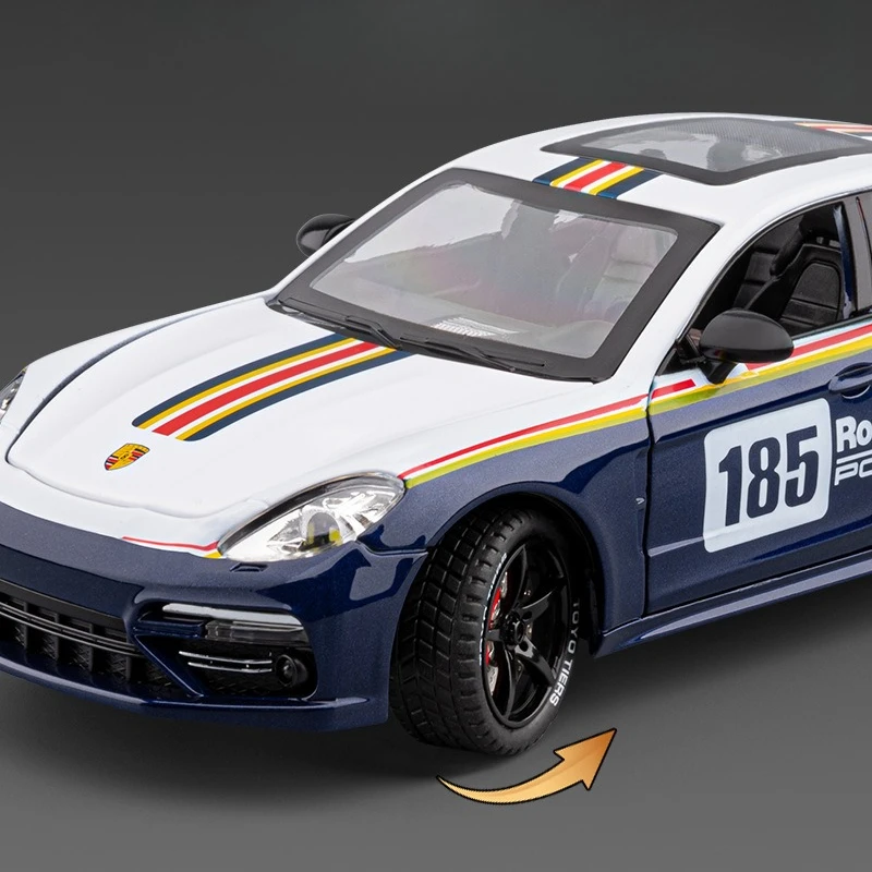 1:24 Porsche Panamera Racetrack Version Simulation Legierung Rennwagen Modell Sound Licht Serie Spielzeug Geschenke Sammlung Ornamente