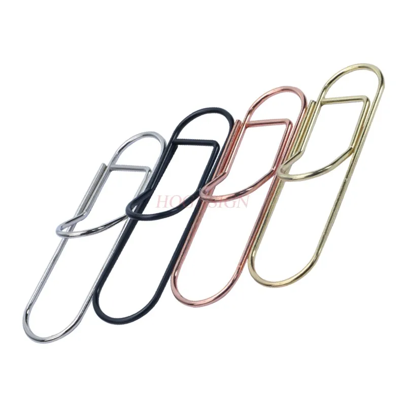 10pcs Metal minimalist pen holder, multifunctional pen holder, desktop photo holder, folder, bookmark, ticket holder