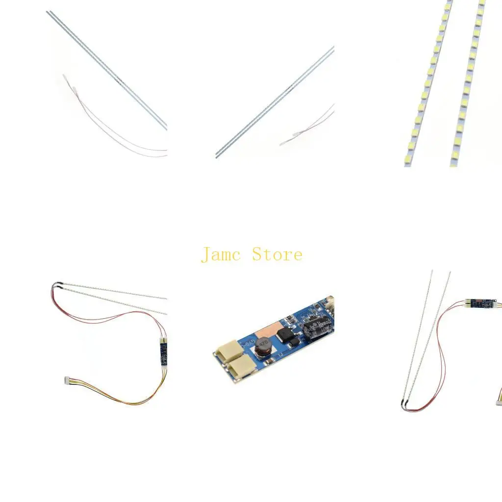 LX0B 21 inch LED Backlight Strip Light 540mm Update for LCD Monitor Panel Double LED Strips + Driverboard