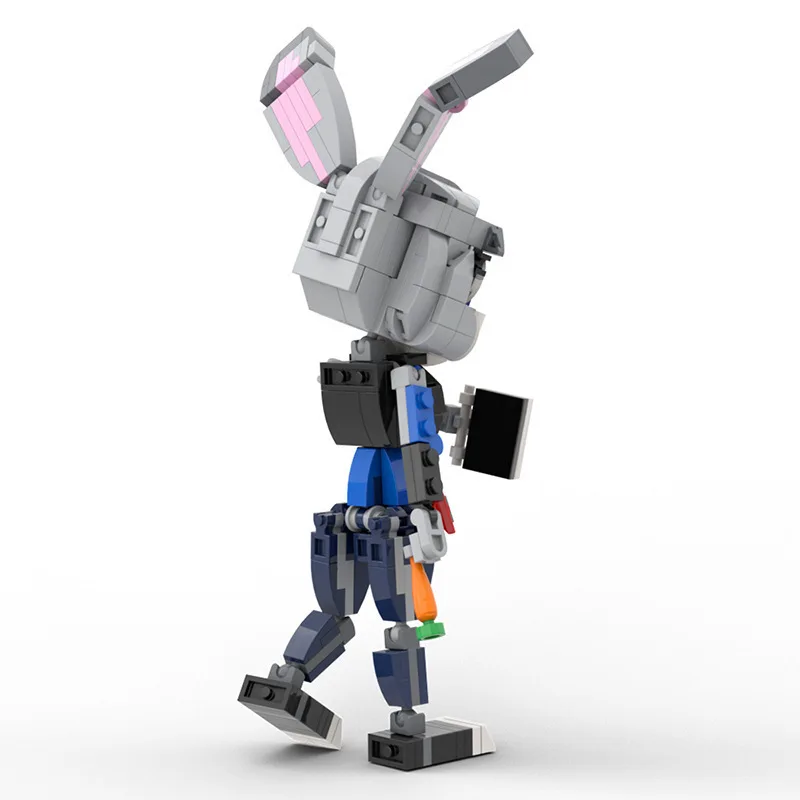 Modello di coniglio Building Blocks Ufficiale di animali Serie di film anime Giocattolo da collezione Ornamento per regali di Natale per bambini