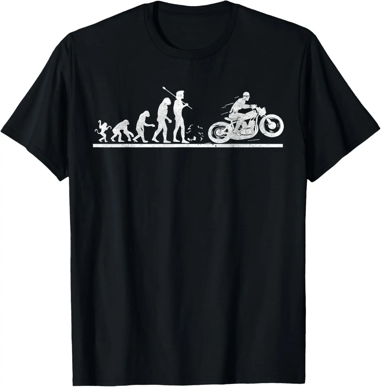 Evolution of Man Motorcycle Driving Motorbike Motorsport Fun T-Shirt