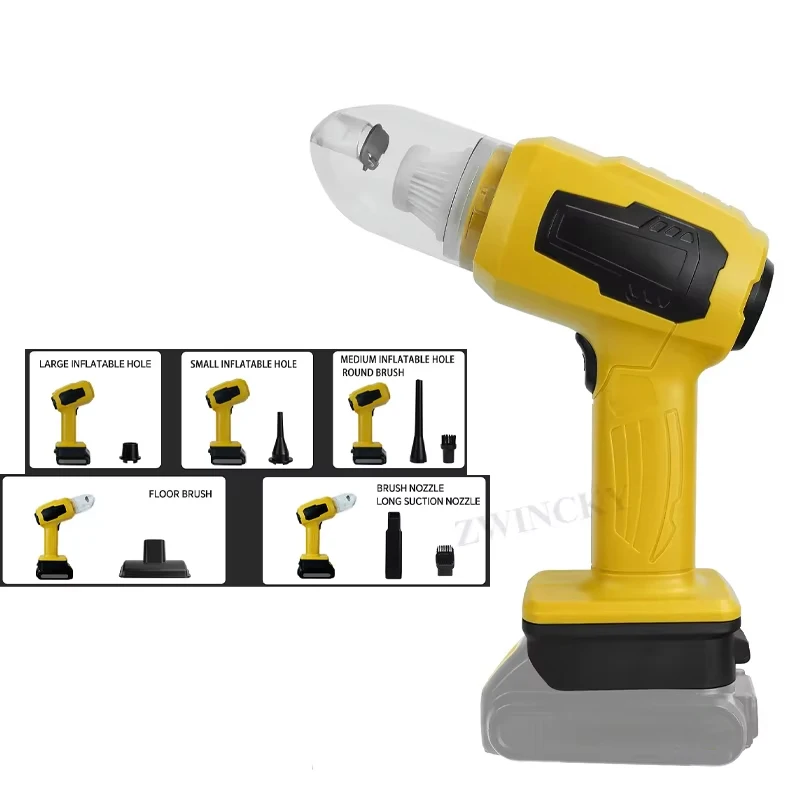 

Портативный перезаряжаемый ручной пылесос для автомобилей, многофункциональное устройство для удаления пыли, совместимое с DeWalt, с литий-ионным аккумулятором 20В.